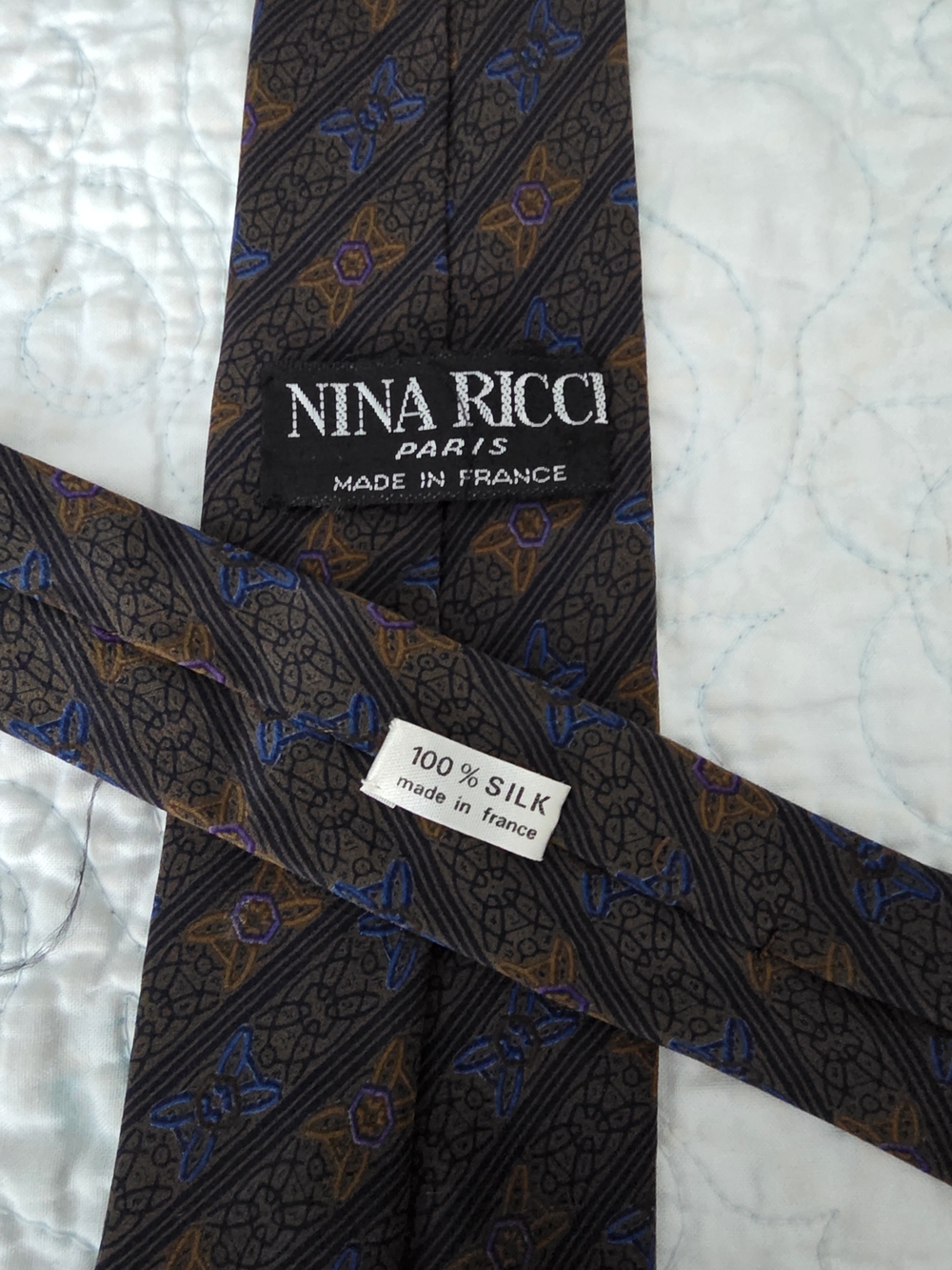 Nina Ricci Paris Men's Patterned Silk Tie